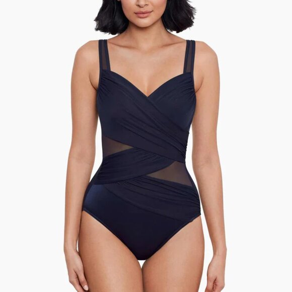 Miraclesuit Madero One Piece Swimsuit  Midnight US 12 Style# 65516665 New - Picture 1 of 1